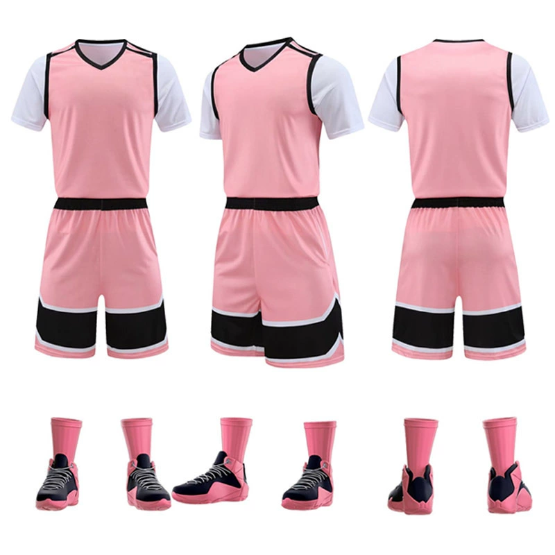 Basketball uniform, quick dry breathable set for elementary school students for training, with short sleeve