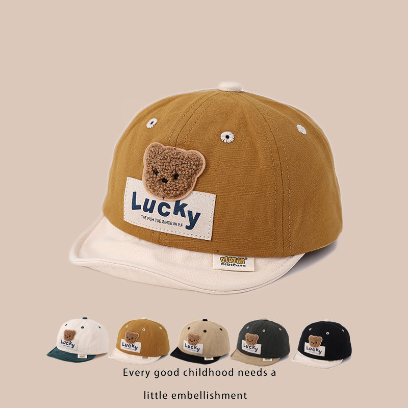 Sombreros bebés primavera y otoño lindos osos bebés varones sombreros de pato de verano niñas sombreros de béisbol de borde suave delgados