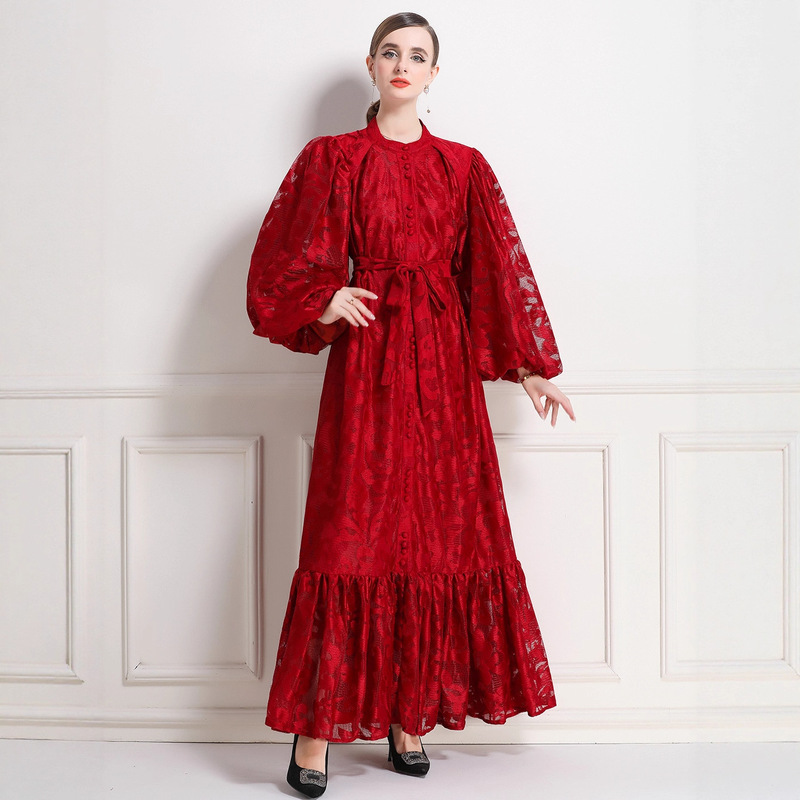 Real Shot of Ready-Made Customer-Made Lace Dress Extended Version 9928