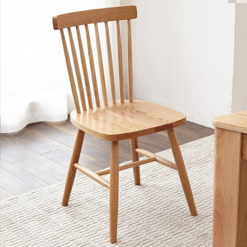 Chair solid wood backrest chair Nordic Windsor chair simple hotel cafe coffee table desk dining chair