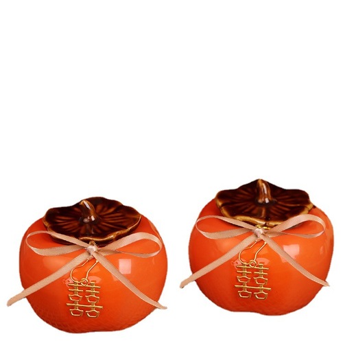 Wedding and celebration essentials: Persimmon-themed candy boxes, gift boxes, wedding sugar containers, engagement 