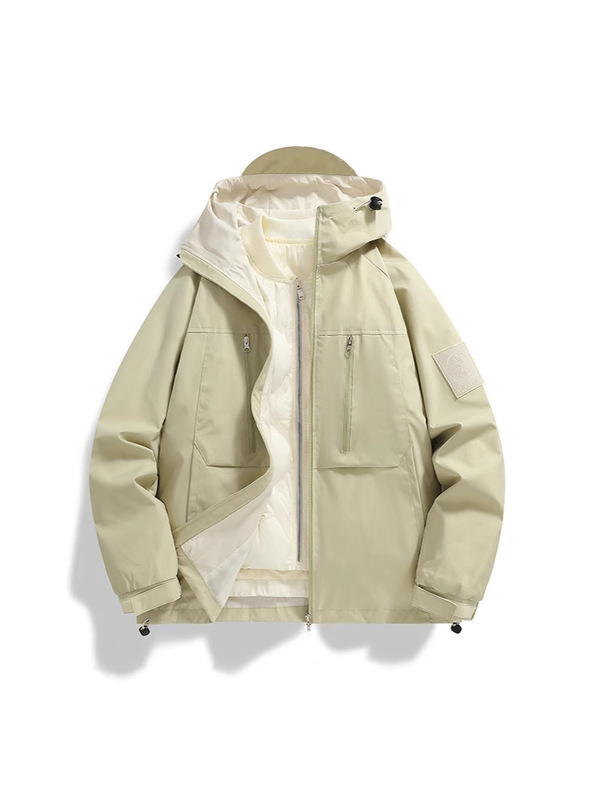 New Jacket Men's Autumn and Winter Outdoor Warm and Cold Two-Piece Combination Wear Waterproof and Windproof Jacket