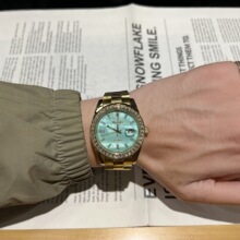 瑞士品牌新款假机械走时男士手表金表大理石面钢带硅胶带外贸批发