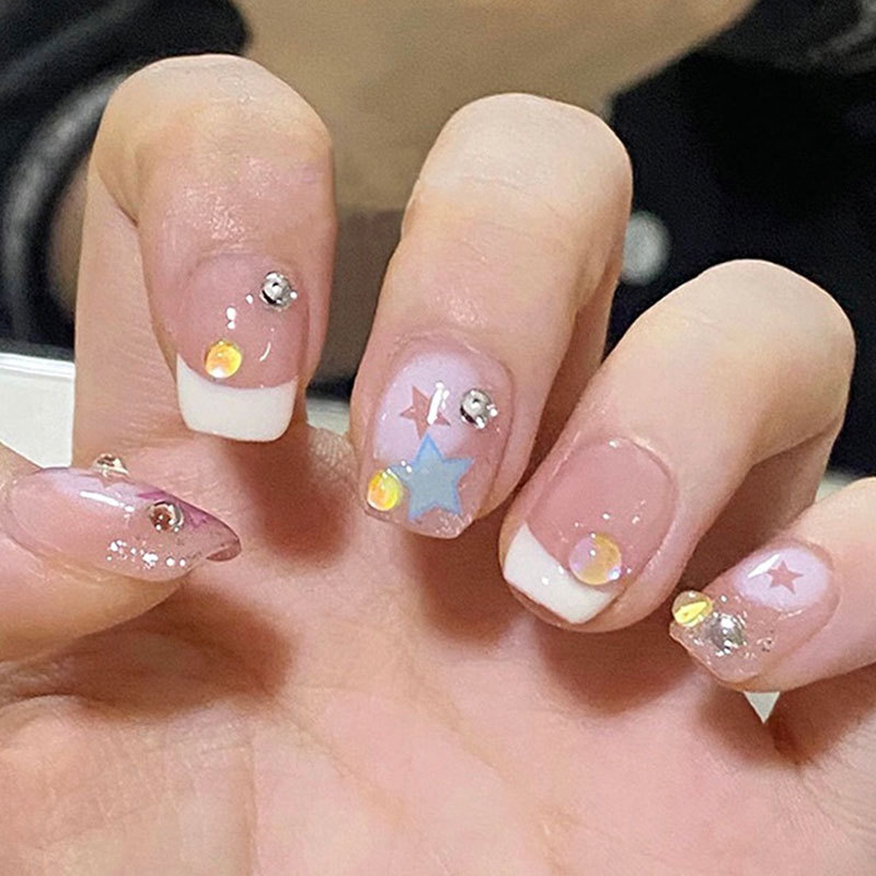 Yiyi Dance Dopamine Nail Art Sweet Cool Wind Wear Armor Summer New Net Net Wear Terminado Tienda de uñas desmontable