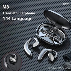 M 8クロスボーダーbluetoothスマート翻訳ヘッドセット144言語会話同時翻訳機音声文字リアルタイム翻訳