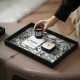 Light Luxury Leather Tray Rectangular Living Room Tea Table High-grade Aromatherapy Perfume Cosmetics Storage Plate Ornaments