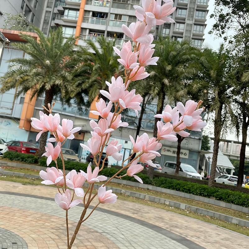 Simulación del Día de San Valentín rosa fabricante 3 sola rama multi-cabeza rosa decoración de la boda flor falsa al por mayor