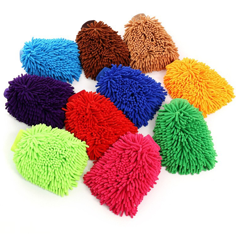 Car wash gloves large 100g waterproof car cleaning supplies chenille car gloves car towel wholesale