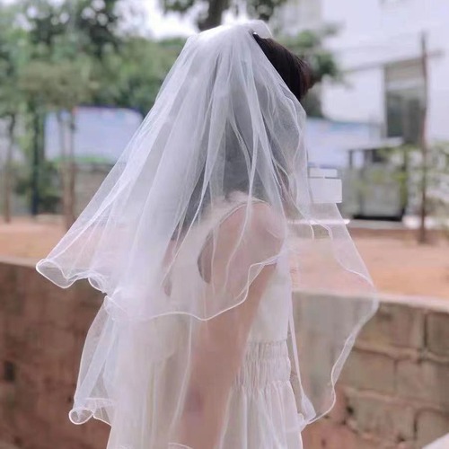 2025 Glowing Headscarf Double Layer Night Market Photo Accessories Bridal Proposal Marriage License Headwear