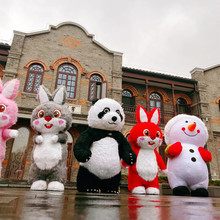 厂家大量供应网红兔精灵充气人偶服装成人卡通玩偶活动宣传道具