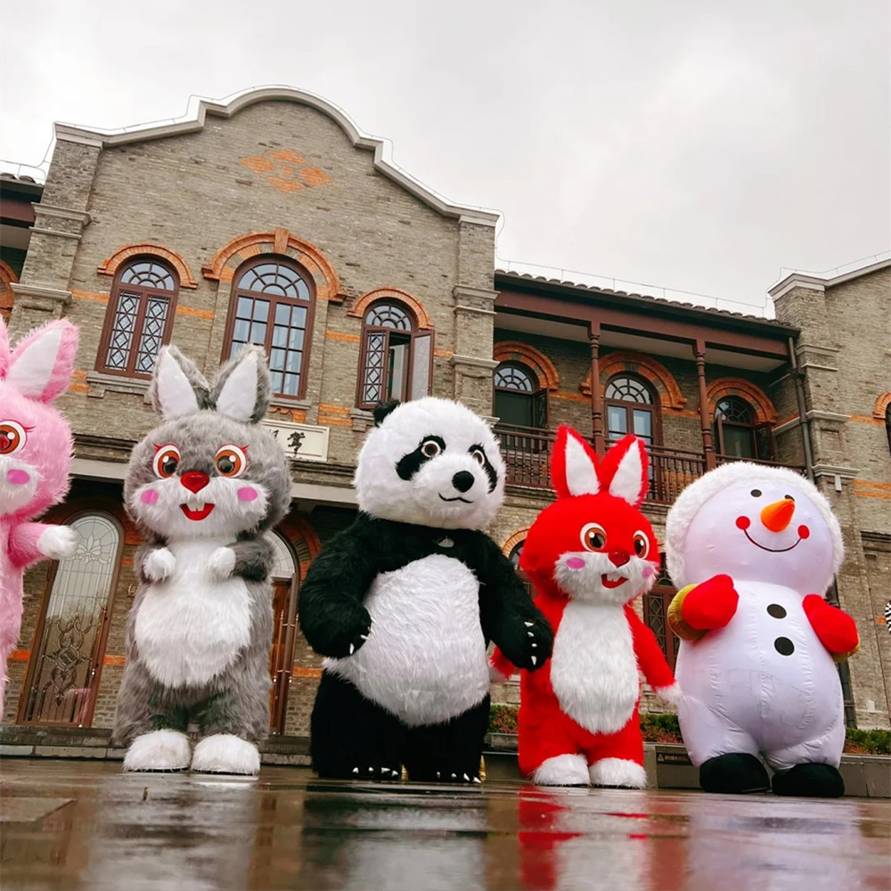 厂家大量供应网红兔精灵充气人偶服装成人卡通玩偶活动宣传道具