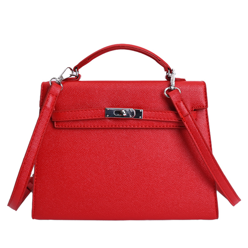Botón de plata estampado de palma portátil Kelly bolso pequeño para mujeres 2026 ventas transfronterizas calientes nuevo lujo ligero de alta sensación mochila