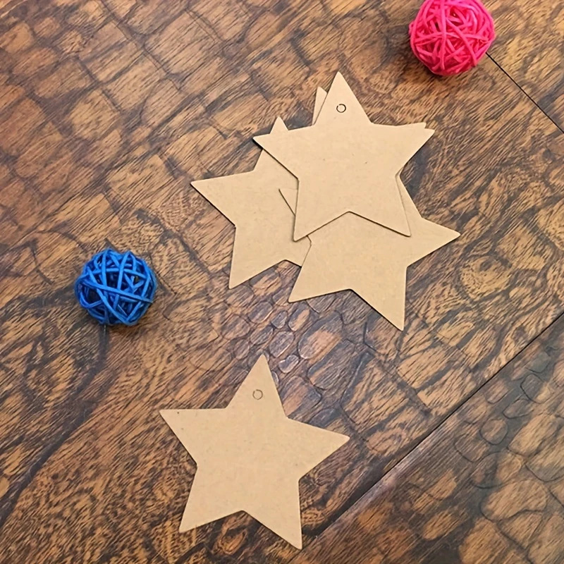 跨境款牛皮纸复古吊牌可书写标签黑卡白卡儿童创意布置装饰材料