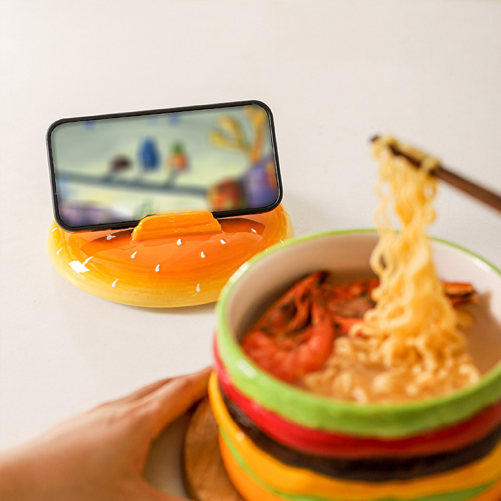 Hamburgo cuencos de fideos dormitorios estudiantes con cubierta de gran capacidad de sopa de fideos cuencos de cerámica encantadores cuencos de harina de caracoles de alta calidad de la cara cubierta