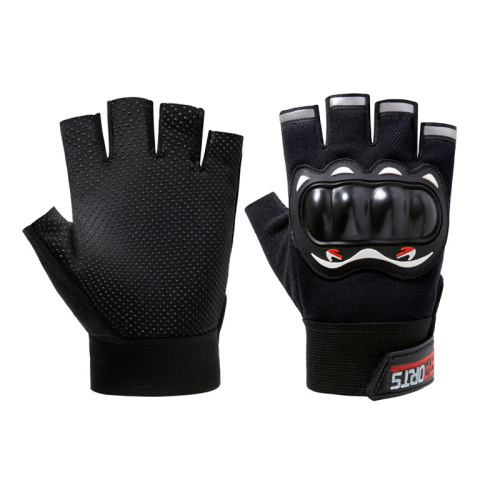 Motorcycle half-finger gloves for men, anti-slip protective wear-resistant motorcycle and bicycle tactical training half-finger sports gloves for women