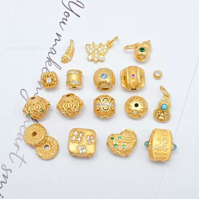 S925 Silver Electroplated 24K Gold: Zərgərlik ara hissələri