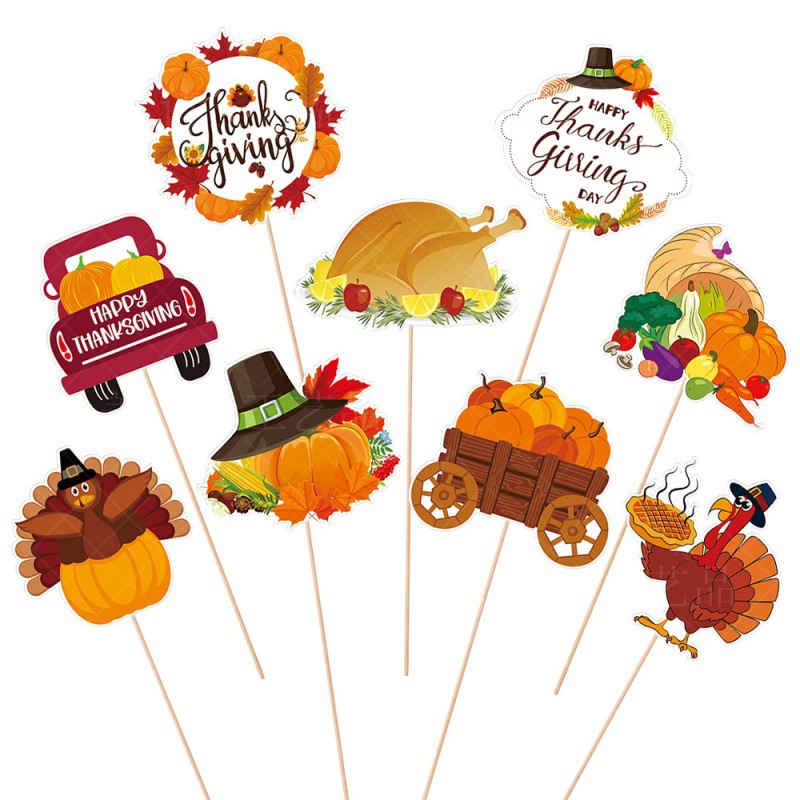 Nuevos productos festivos de Acción de Gracias Decoración de vasijas Fiesta de Cosecha Decoración Fiesta de Cumpleaños Gracias Plug-in