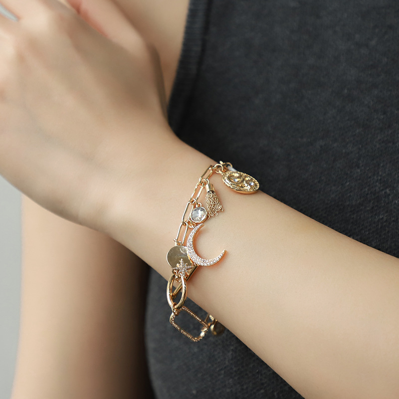 Kenjie diseño original europeo y americano moneda antigua colgante mujer transfronteriza cielo estrellado collar mágico pulsera pendientes traje femenino