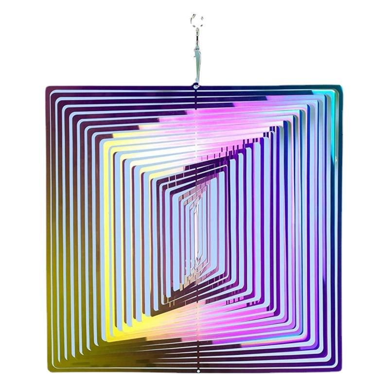 Нержавеющая сталь Металл Вращающийся квадратный цвет зеркало колокольчики прямой оптовой независимой станции Amazon поставка