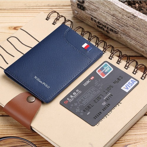 Emperor Paul card holder men's genuine leather ultra-thin card holder men's bank card bag first layer cowhide card bag anti-degaussing cross-border