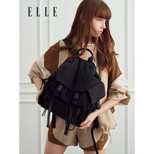 ELLE女包大容量旅行双肩书包电脑包初高中生生日礼物23207黑