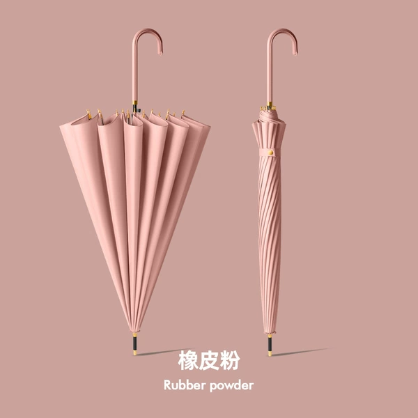 Rubber powder-16 bone skin bent handle-fiber wind-resistant umbrella bone