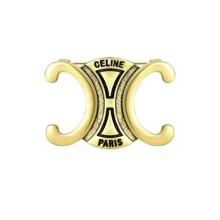 简约时尚个性合金水钻双C字母胸针华丽精致女士服饰胸花饰品别针