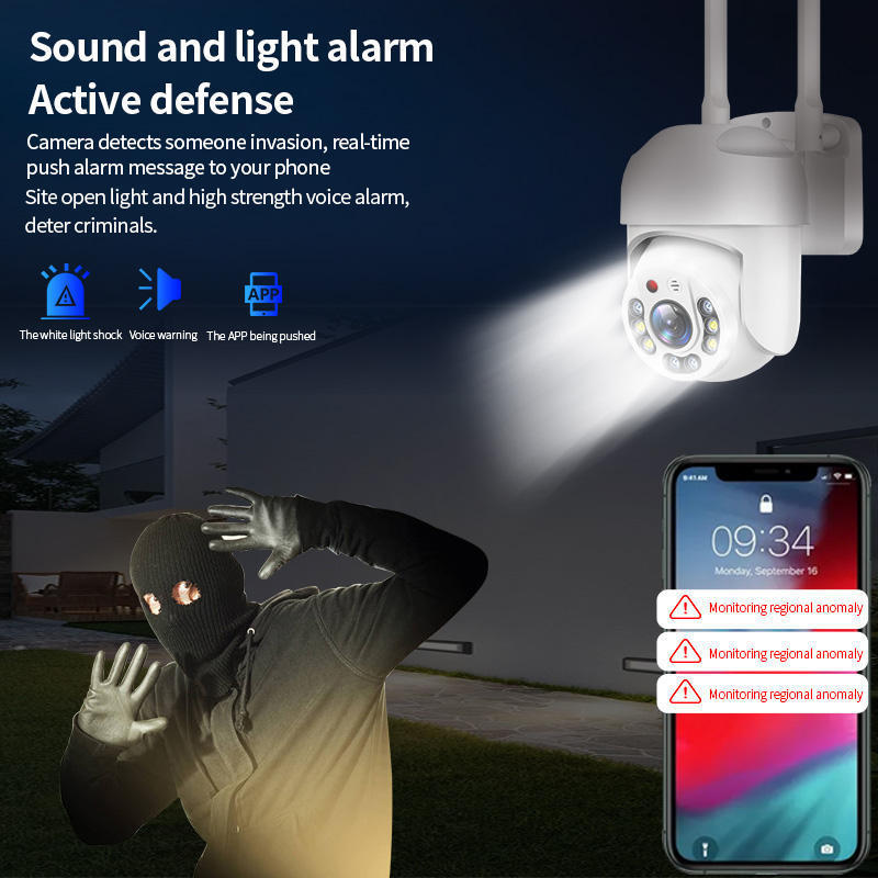 Reloj cabeza de vigilancia Cámara YOOSEE Cámara IP Cámara infrarrojos de visión nocturna al aire libre WIFI Monitor