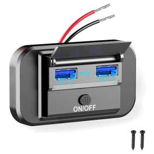 Bus RV Yacht QC3.0 QC3.0 Modified Multifunctional Car Mobile Phone Charger with Electronic Buttons