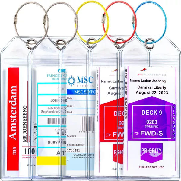 Cruise Ship Luggage Tag Luggage Tag Vertical Style Transparent Pvc Cruise Luggage Tag Waterproof Id Tag