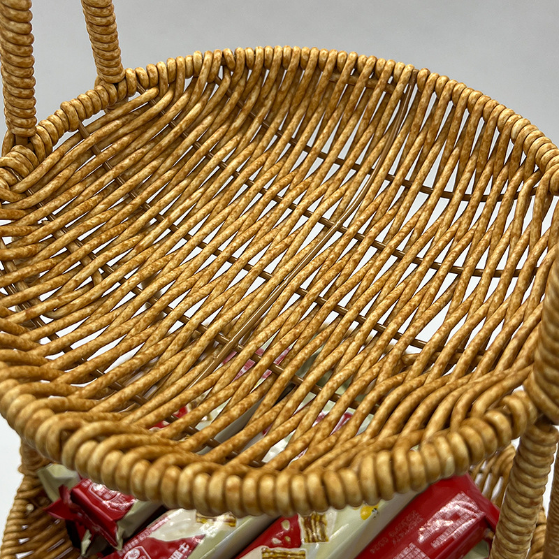 Creativa imitación de vid trenzada multicapa cesta de frutas KTV horno de cocción de té bandeja de frutas almacenamiento triple doble simple