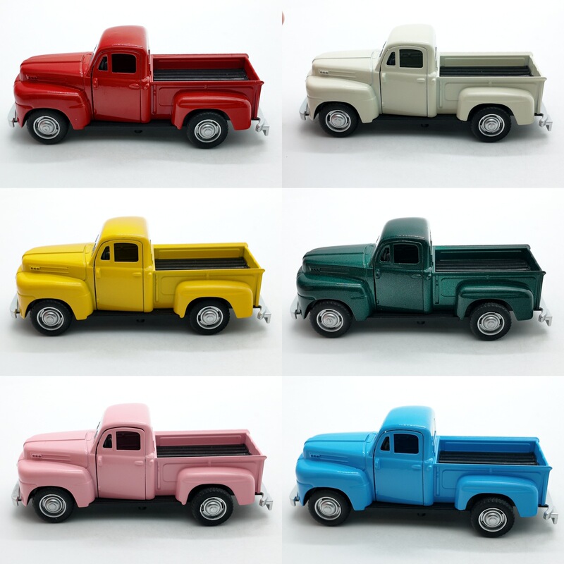 Cross-Border 13cm Alloy Pickup Truck Model Red Car Decoration Christmas Decorations Retro Classic Car Model Cross-Border 13cm Alloy Pickup Truck Model Red Car Decoration Christmas Decorations Retro Classic Car Model