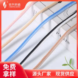 厂家直销无弹针织带衣服裤子拼接撞色带0.6cm彩色针织带卷边带