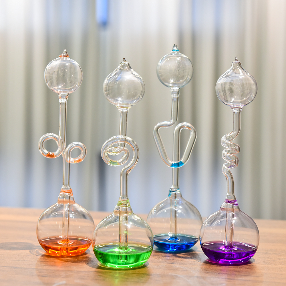 Termómetro de vidrio de amor experimento de ciencias físicas creativo de Franklin termómetro de hierva de mano