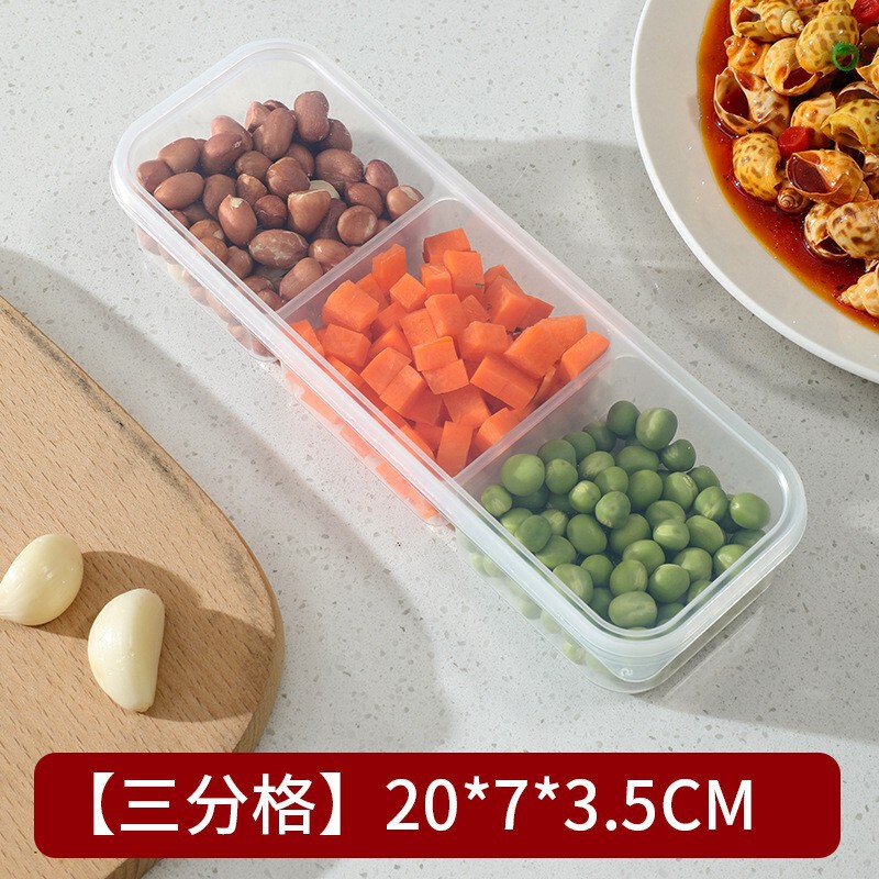 日本食品保存箱キッチン食品調理準備厚みのある 4 コンパートメント鮮度保持ボックス冷蔵庫冷凍肉密封ボックス|undefined