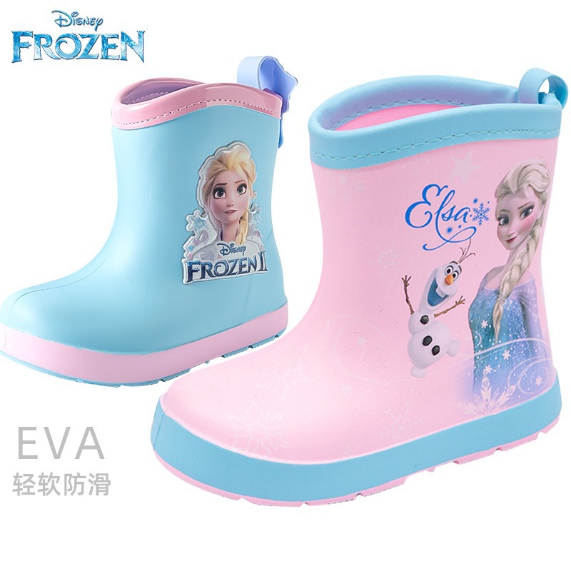 Big Sale Disney Kidsren's Rain Boots Princess Elsa Anti-Slip, Anti-Fall and Wear-Resistant Rain Boots Lightweight Rain Boots Baby Water Shoes