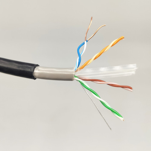 Category 6 Super Gigabit Pure Copper Core Unshielded Network Cable Gray Blue Outdoor Water Blocking Cat6 Engineering Broadband Twisted Pair Network Cable