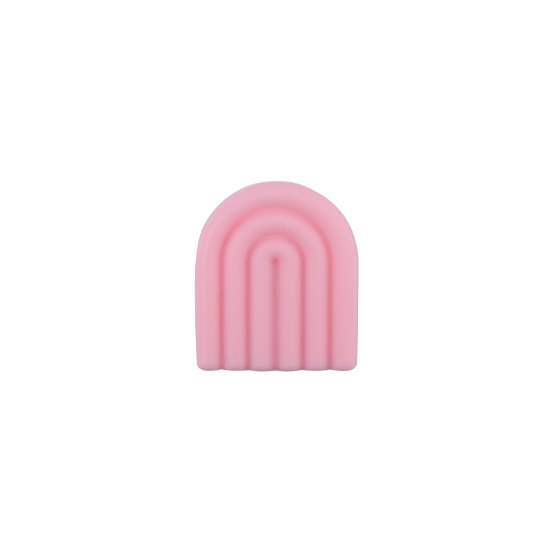 Creativo DIY bebé suministros dibujos animados silicona color sólido Arco Iris mordedor bebé molar pezón anti-gota cadena Accesorios