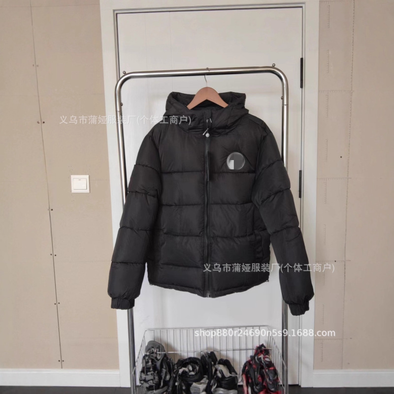 Trapstar American Trendy Brand Black Letter Hooded down Jacket Versatile Casual Sports Jacket Retro Men's Jacket