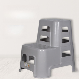 Multifunctional Two-Step Ladder Stool for Home Use, Thickened Plastic Car Wash Stool, Two-Step Stool, Step Height Ladder Stool