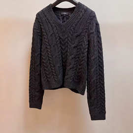 女士羊毛羊绒绞花毛衣