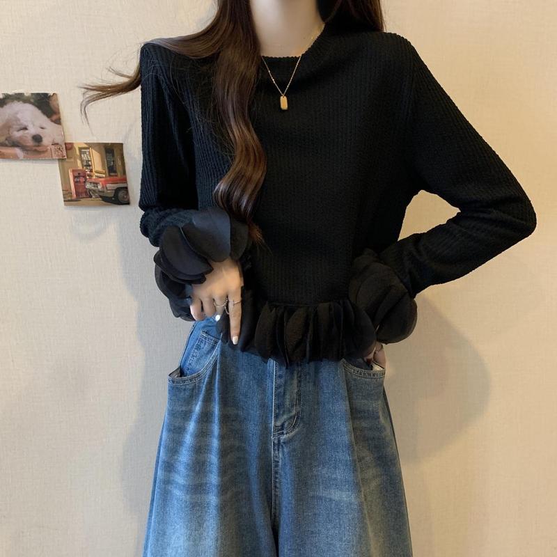 设计感针织衫上衣女2025早秋新款显瘦洋气短款毛衣短款学生上衣潮|undefined