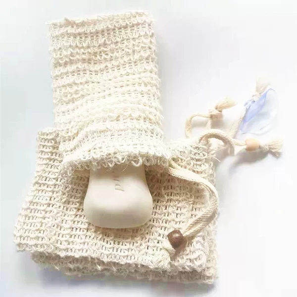 Cotton linen foaming net bag natural soap bag soap foaming net foaming net bath towel bag sisal Ramie bath bag