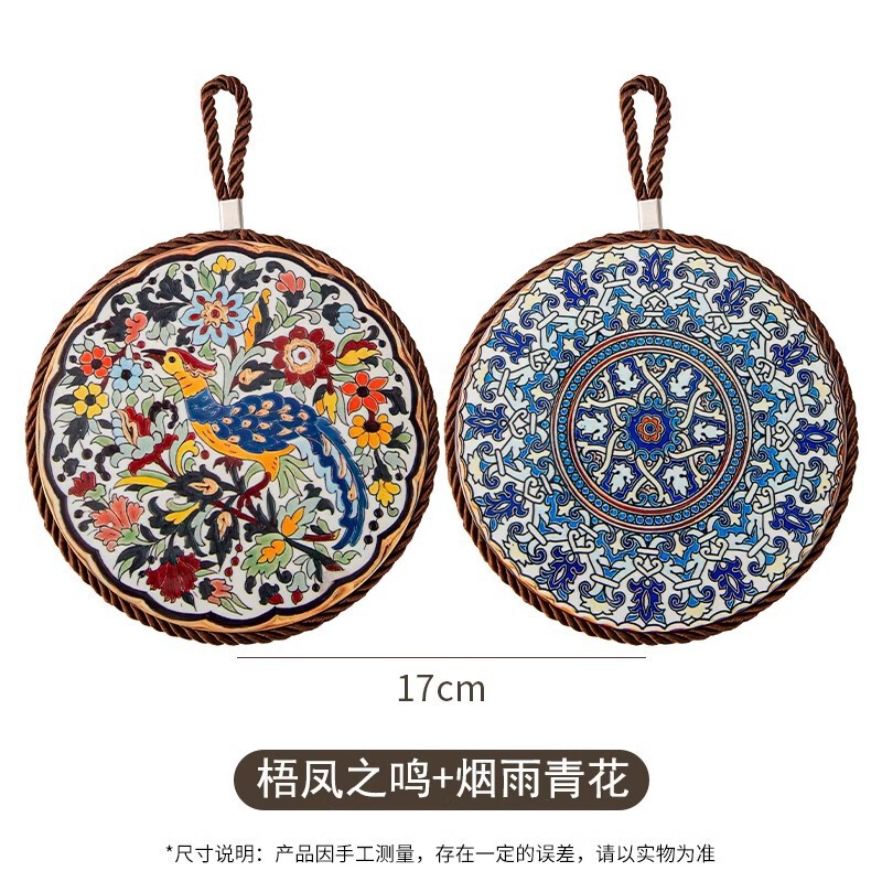 复古隔热垫耐高温砂锅防烫垫珐琅锅垫子陶瓷新中式餐桌防滑餐盘垫|undefined