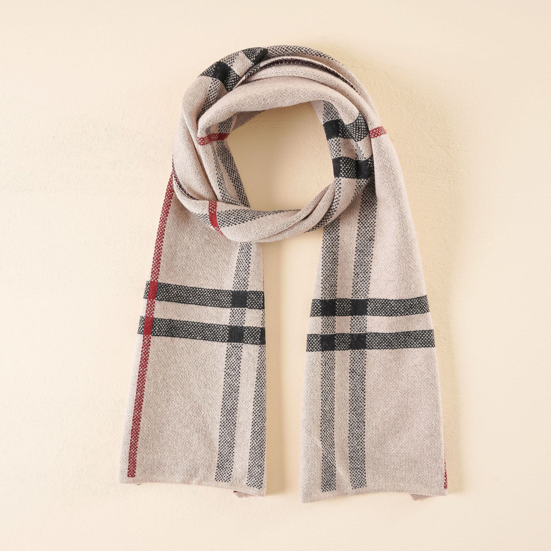 Bufanda para niños Bufanda de otoño e invierno para niños de estilo británico Cachemira rayada a cuadros moda cálida para niñas