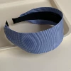 Hairband width 6CM11902A blue small plaid