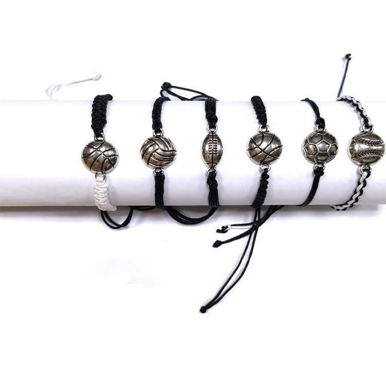 woven baseball football basketball tennis waterproof bracelet…