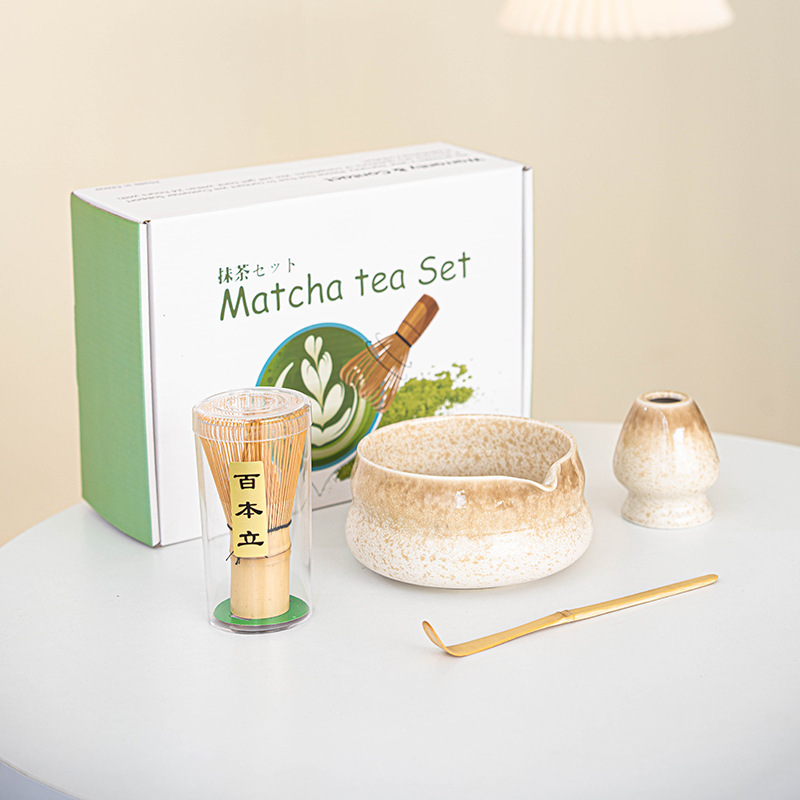 日本製ギフトボックスセット クロスボーダーインスタイル 抹茶ボウル 抹茶ティーセット 百本立陶器 クロスボーダー限定|undefined