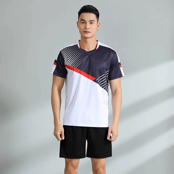 14 men white black back collar pressed front collar + black pants
