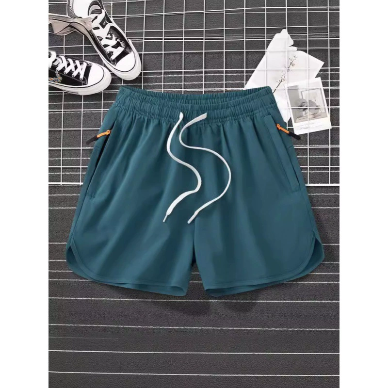 Летние спортивные штаны из ледяного шелка, мужские скоростные беговые шорты 3 очка, мужские и женские приливные бренды, свободные повседневные 4 четверти штаны